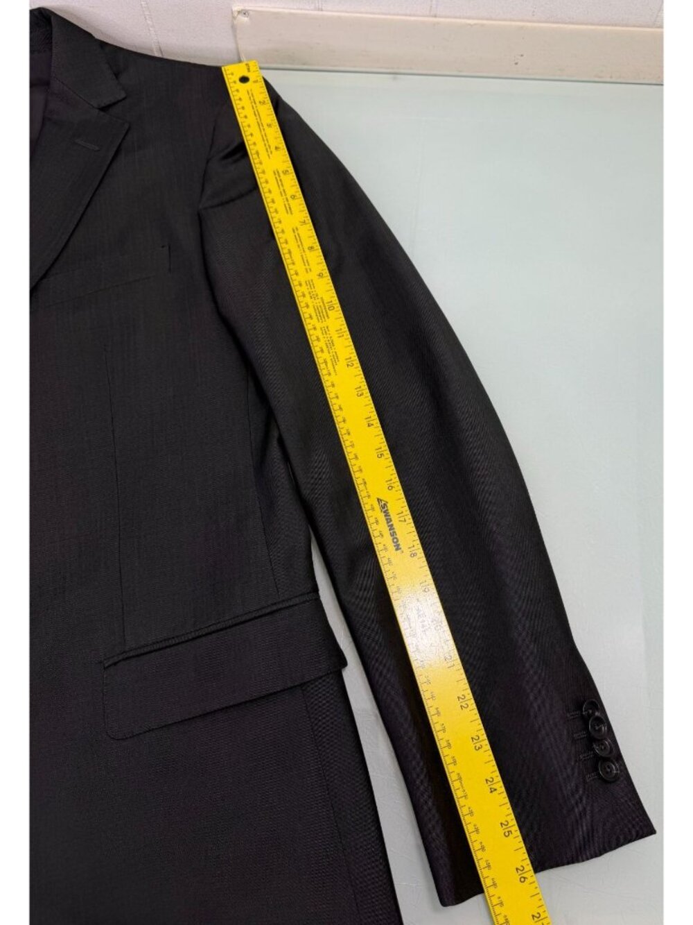 Z Zegna City Blazer US 40R Mohair Wool Blend Black Double Vent Two Button - Picture 11 of 11